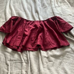 Satin Off the Shoulder Top